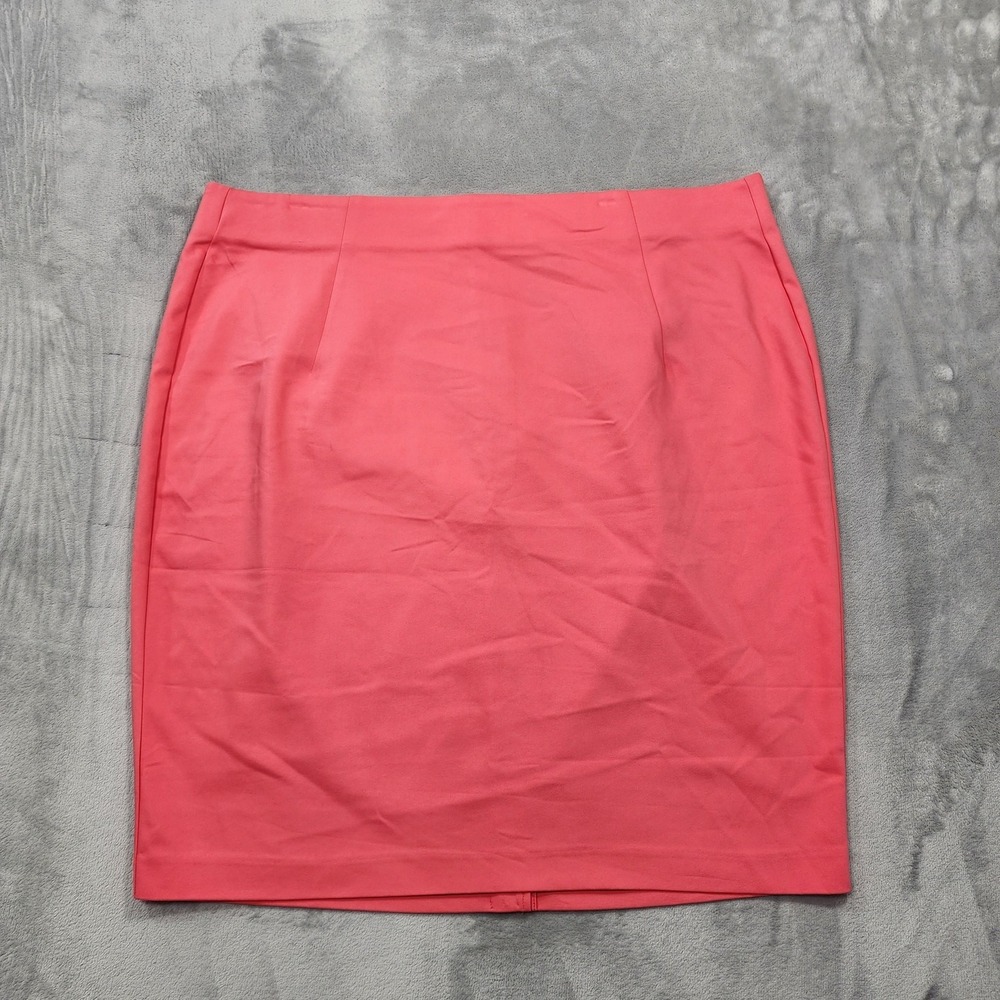 Lane Bryant Skirt Womens 24 Pink Modernist Pencil Twill Stretch Office Workwear